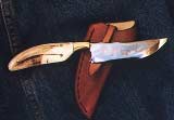 Wild pig Ivory , and Brass handle, 